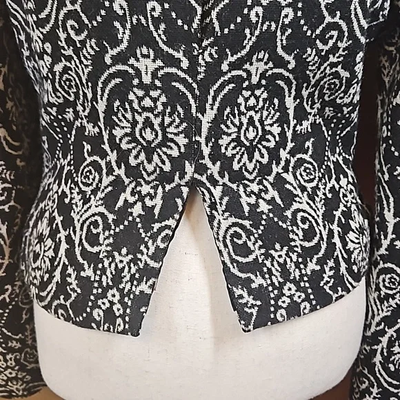 TWENTYONE BLAZER ZIPER BLACK WHITE DESIGN M MEDIUM TWENTY ONE FOREVER 21 - Picture 10 of 11